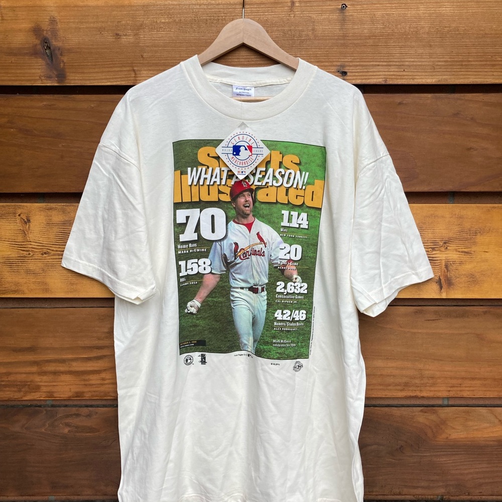 Vintage 90s 1998 MARK MCGWIRE SPORTS ILLUSTRATED FRONT PAGE T-SHIRT